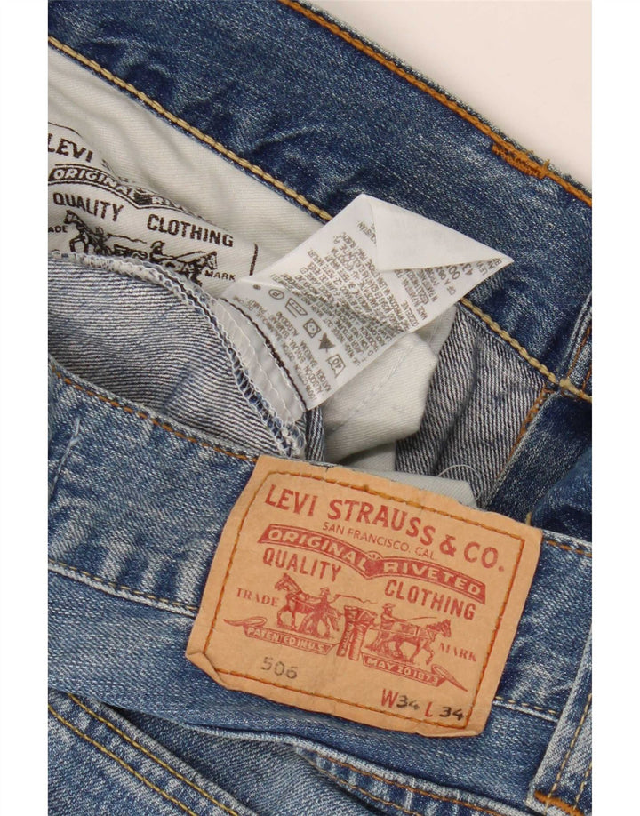 Levi's Uomo 506 Jeans dritti W34 L29 Cotone Blu