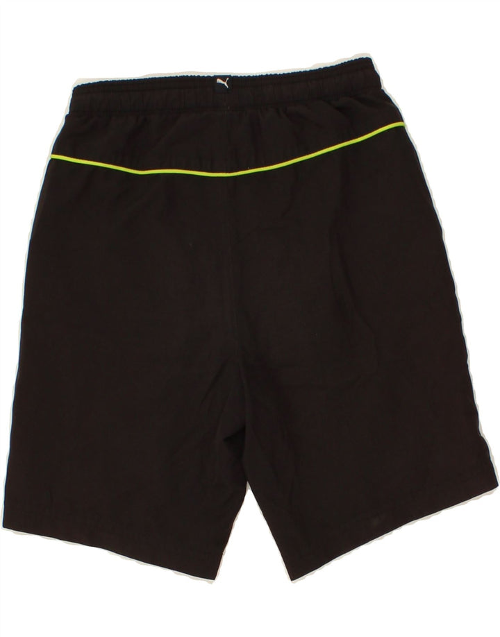 PUMA Boys Graphic Sport Shorts 9-10 Years Black Polyester Vintage Puma and Second-Hand Puma from Messina Hembry 