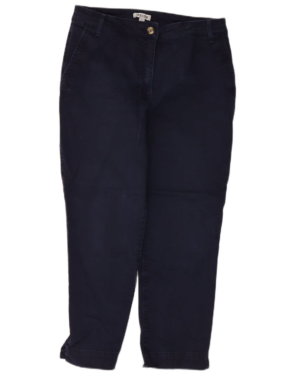 Pantaloni corti da donna Jaeger UK 12 medi W30 L25 cotone blu navy