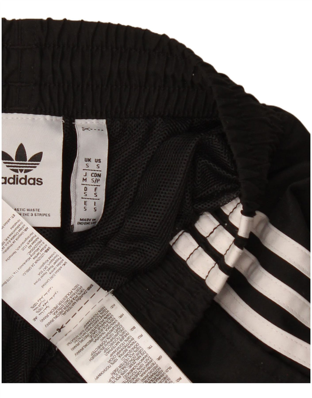 Pantaloncini sportivi Adidas da uomo piccoli in poliestere nero