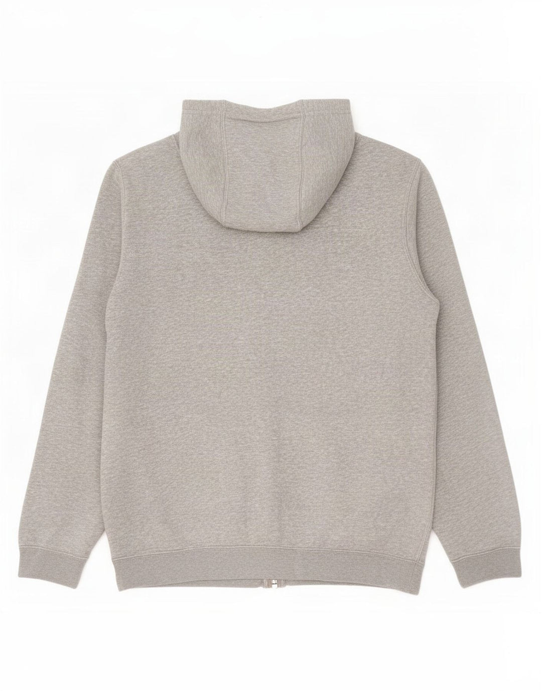 Felpa con cappuccio e zip Nike da uomo in cotone grigio medio