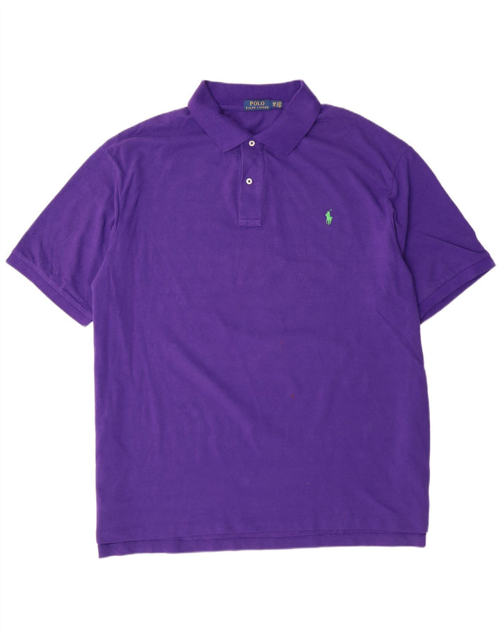 POLO RALPH LAUREN Polo da uomo 3XL in cotone viola