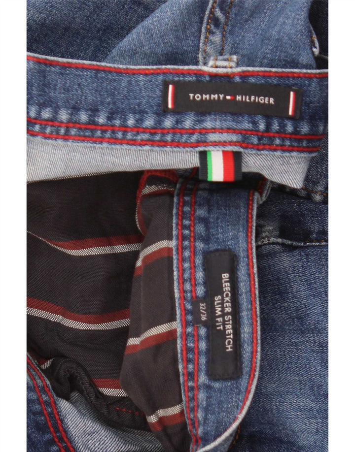 Tommy Hilfiger Uomo Bleecker Slim Jeans W32 L36 Blu