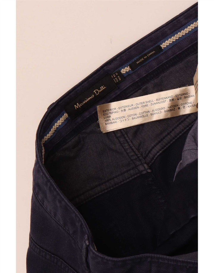 Pantaloni casual slim da uomo Massimo Dutti EU 40 Medium W31 L34 Blu navy