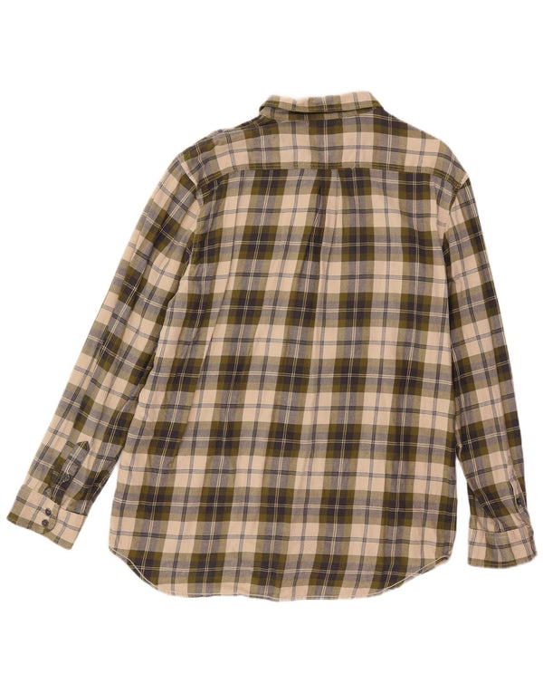 Camicia da uomo in flanella dal taglio classico Vans XL in cotone a quadri verdi