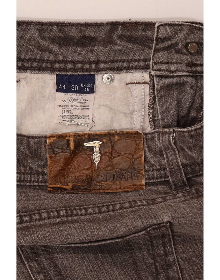 Jeans Dritti Donna Trussardi W28 L30 Cotone Marrone