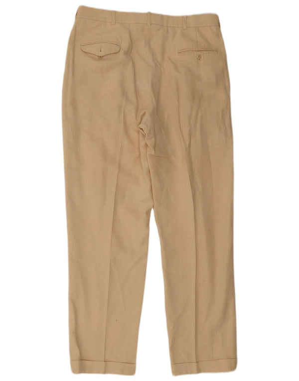 Pantaloni chino con pegged da uomo Polo Ralph Lauren W36 L32 lino beige