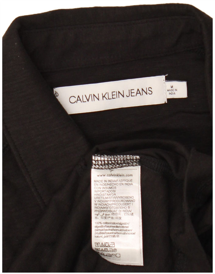 CALVIN KLEIN JEANS Polo grafica da uomo in cotone nero medio