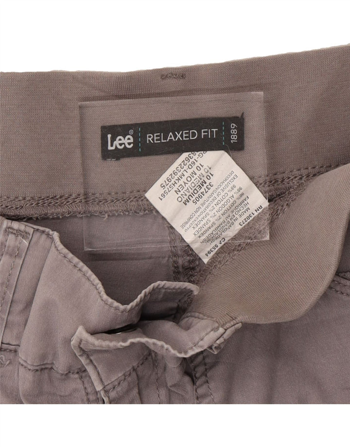 LEE Womens Relaxed Fit Cargo Bermuda Shorts US 10 Large W32 Grey Cotton Vintage Lee and Second-Hand Lee from Messina Hembry 