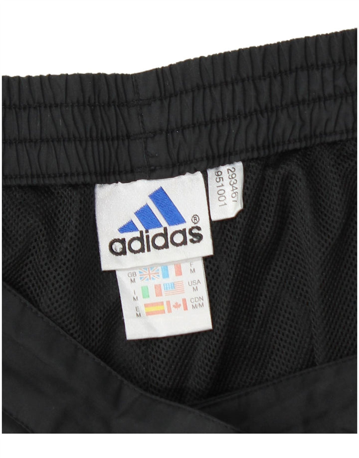 Pantaloni chino dritti da uomo Adidas medio poliestere nero
