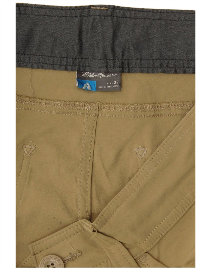 Pantaloncini cargo da uomo Eddie Bauer W32 grandi nylon kaki