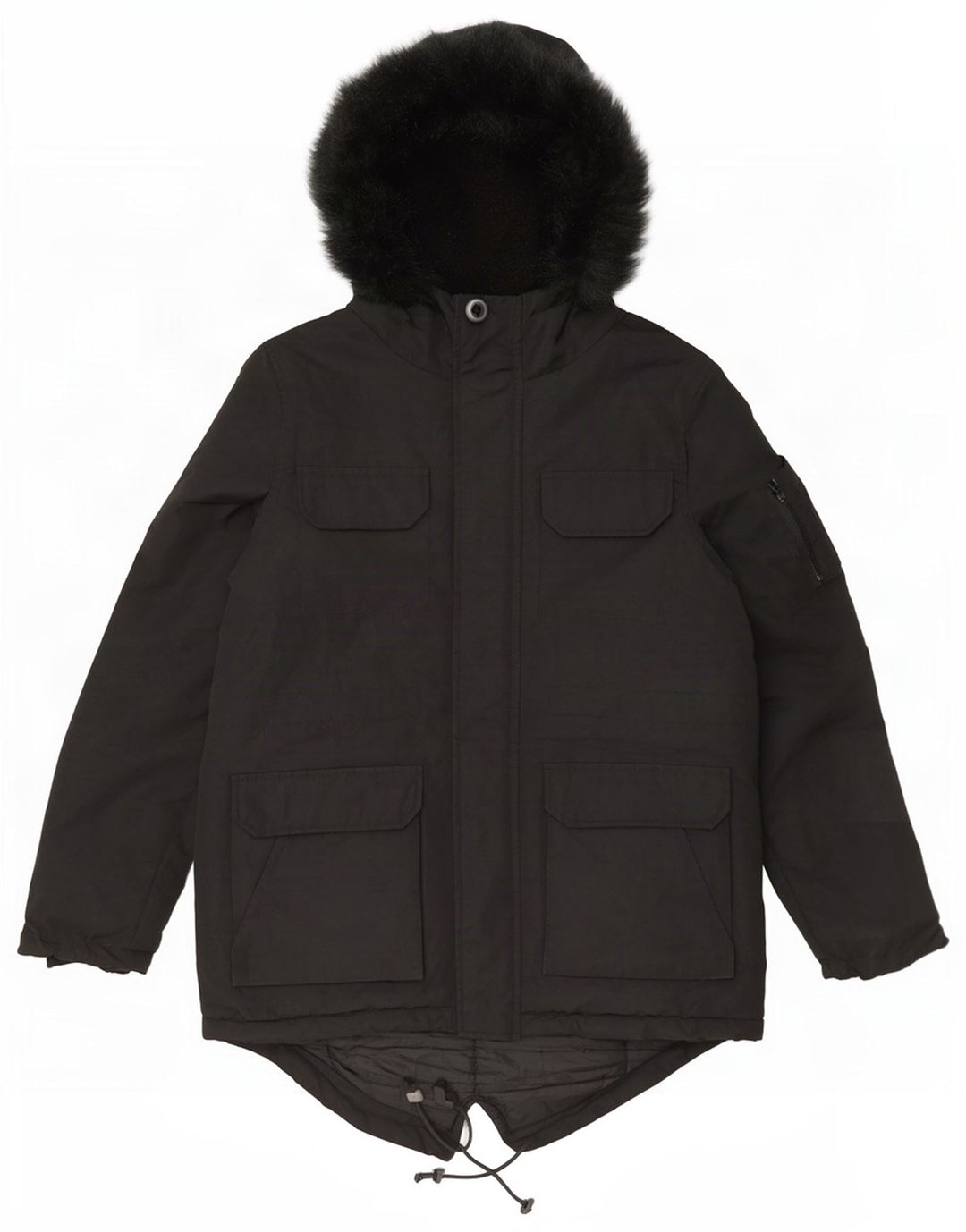 Giacca parka con cappuccio da uomo Bellfield UK 38 poliestere nero medio