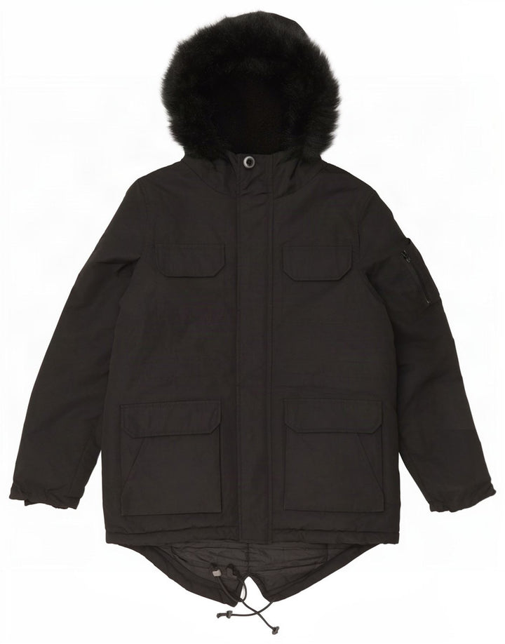 Giacca parka con cappuccio da uomo Bellfield UK 38 poliestere nero medio