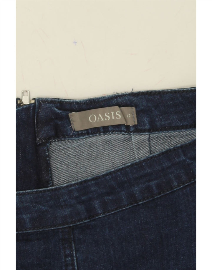 OASIS Womens Denim Skirt UK 12 Medium W32  Navy Blue Cotton Vintage Oasis and Second-Hand Oasis from Messina Hembry 