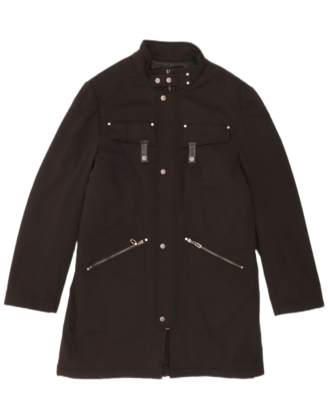 Soprabito vintage da uomo IT 50 grande in poliestere nero