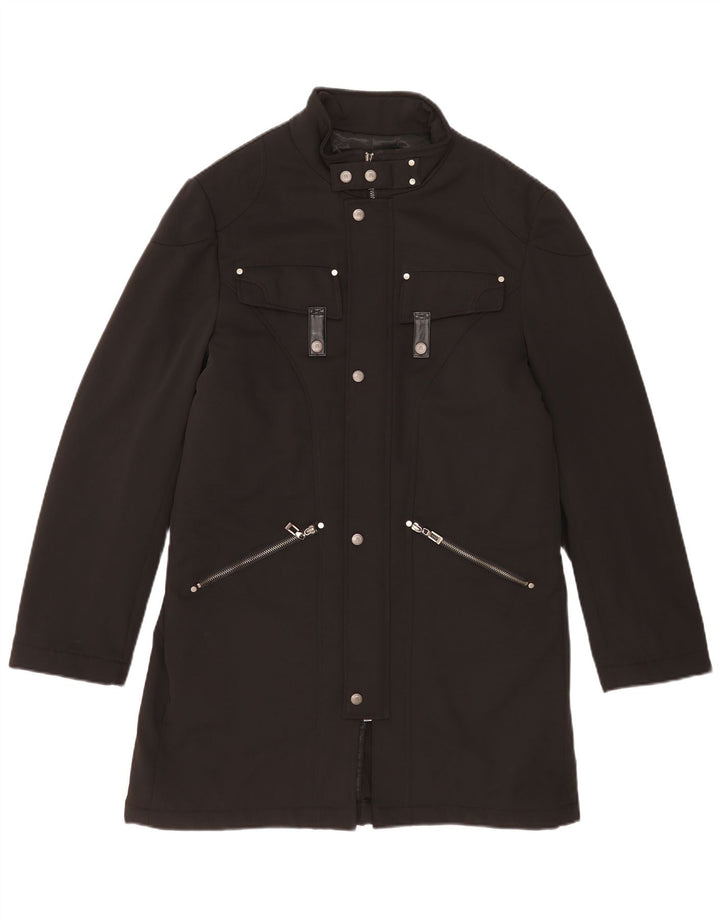 Soprabito vintage da uomo IT 50 grande in poliestere nero