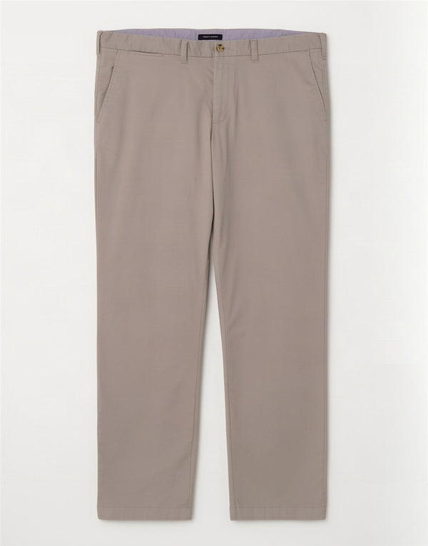 Pantaloni chino dritti da uomo Tommy Hilfiger W42 L32 cotone grigio