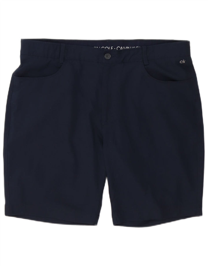 CALVIN KLEIN Pantaloncini casual da uomo W38 XL Poliestere blu navy
