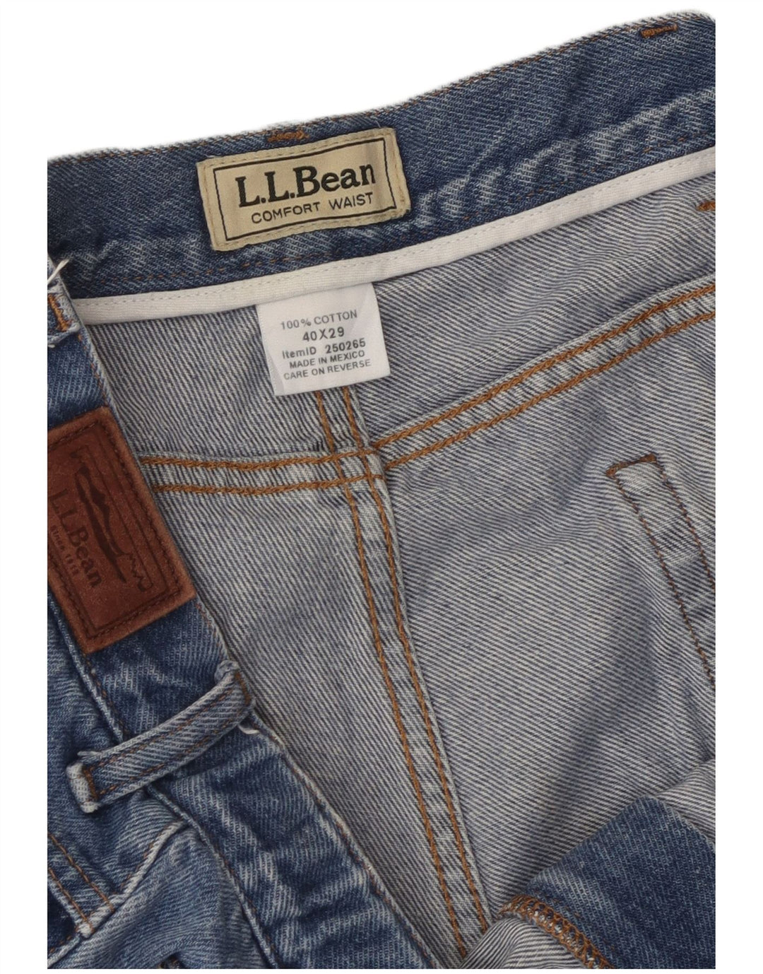 Jeans dritti da uomo L.L.Bean W40 L29 cotone blu