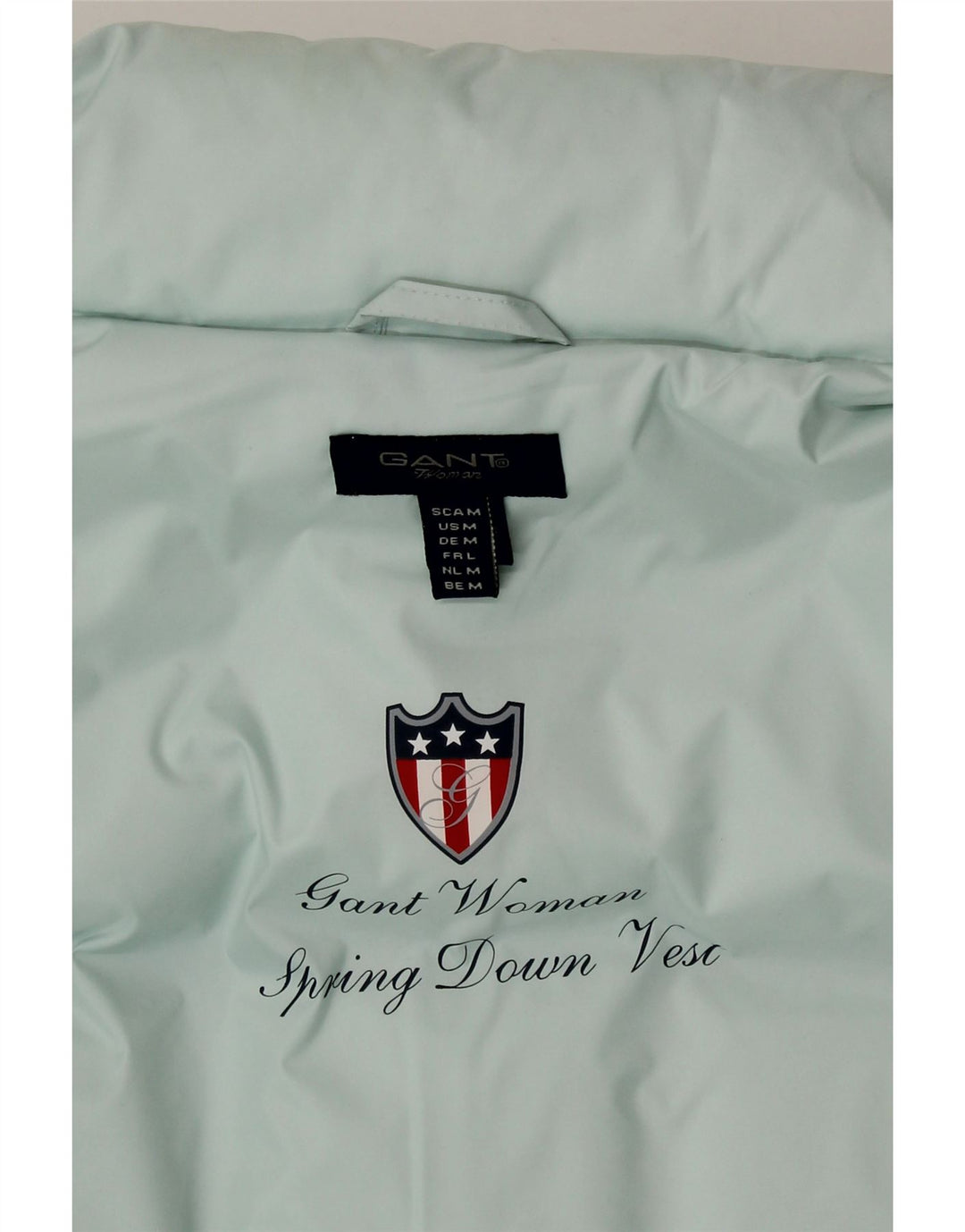 Gilet imbottito da donna GANT UK 14 medio turchese poliestere