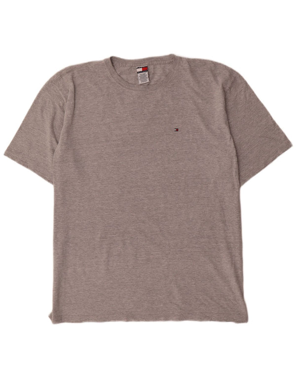 T-shirt da uomo Tommy Hilfiger Top XL in cotone grigio