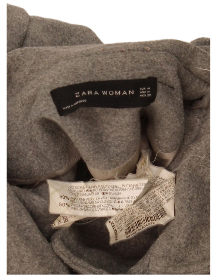 Cappotto doppiopetto da donna Zara UK 14 Lana grigio medio