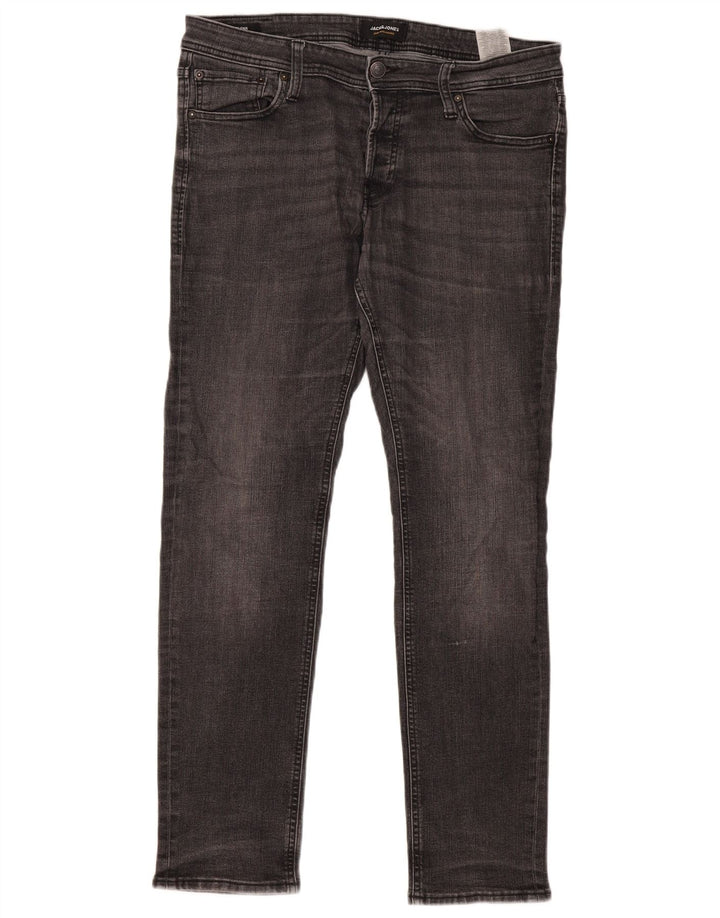 JACK & JONES Jeans slim da uomo GLENN W34 L32 in cotone grigio
