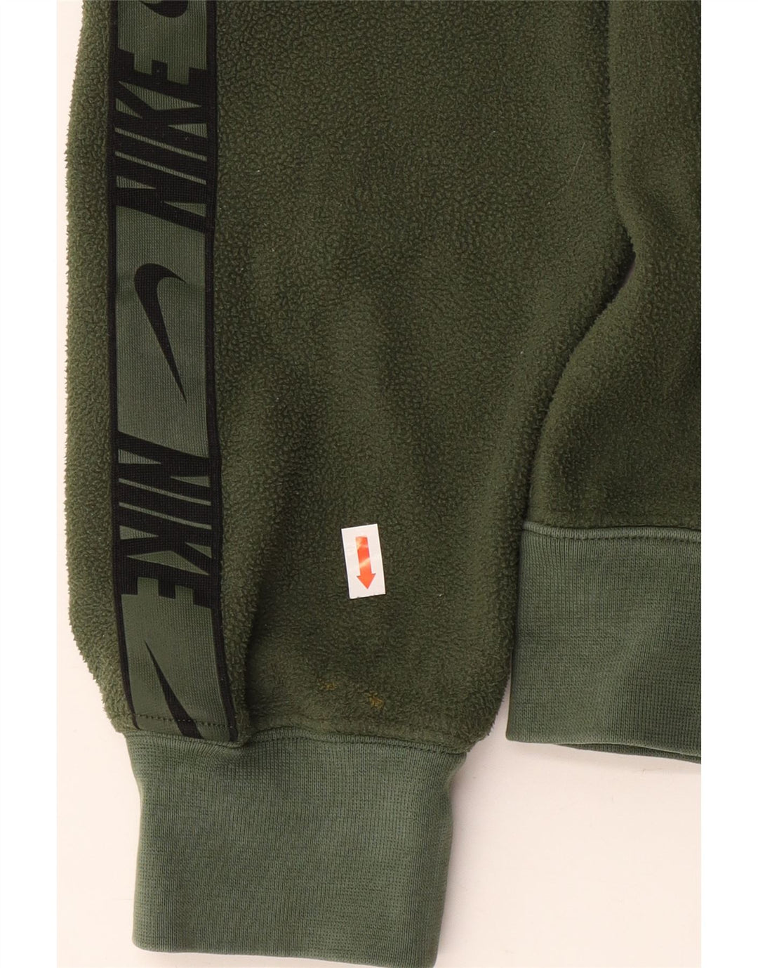 Maglione in pile con cappuccio grafico NIKE Therma-Fit da uomo XS verde poliestere