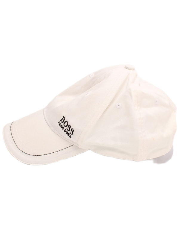 Berretto da baseball grafico da uomo Hugo Boss taglia unica in cotone bianco