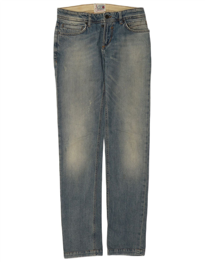 Jeans slim invecchiati da donna Dolce & Gabbana W29 L33 cotone blu