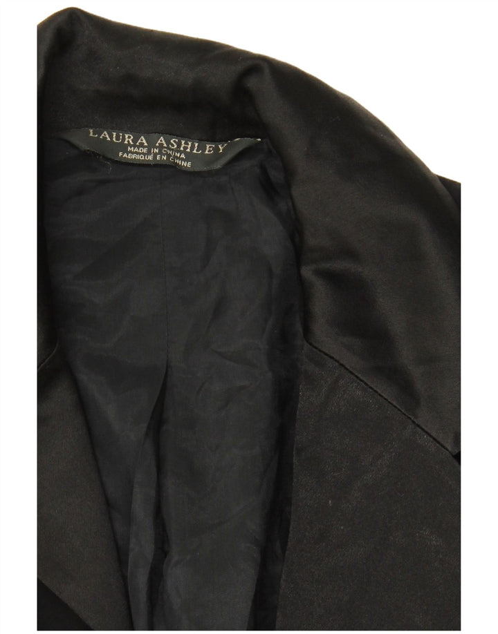 Giacca blazer a 1 bottone da donna Laura Ashley UK 12 media nera