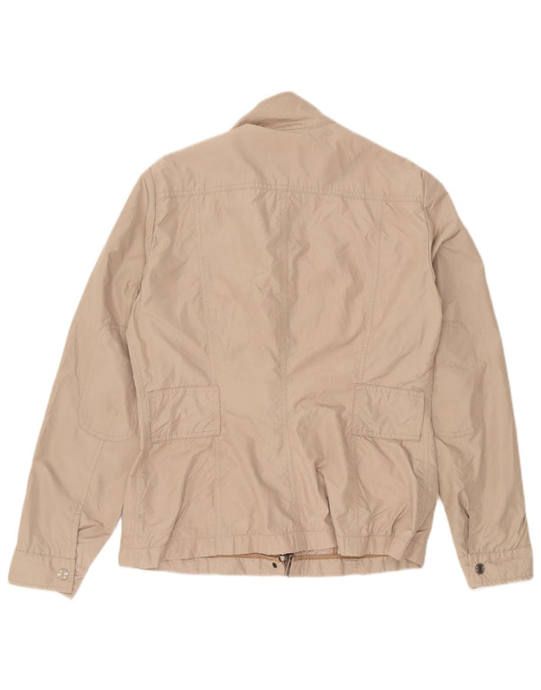 Zara Womens Utility Jacket UK 14 Large Beige Cotton