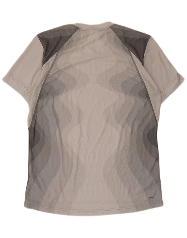 T-shirt da uomo Adidas Top Large in poliestere tie-dye grigio