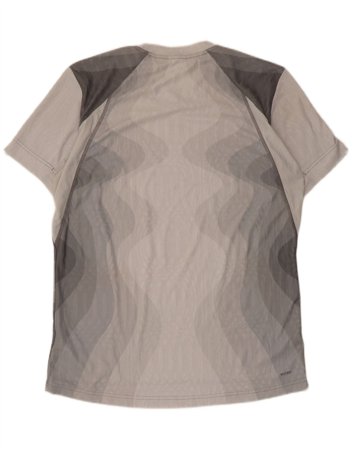 T-shirt da uomo Adidas Top Large in poliestere tie-dye grigio