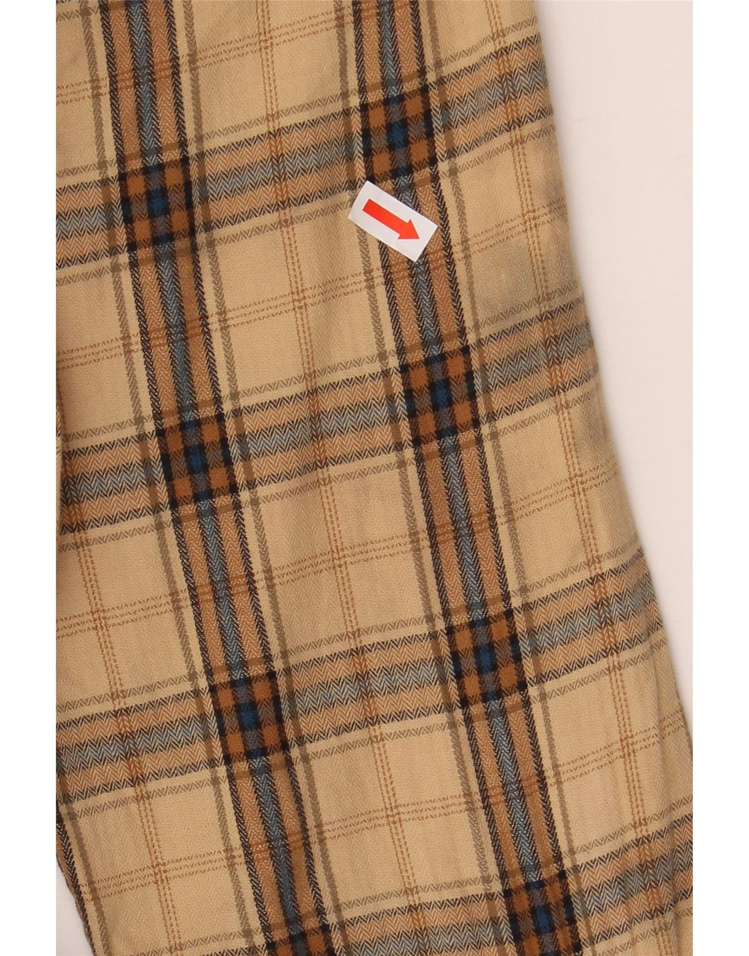 Camicia Guess da uomo in flanella di cotone a quadri beige piccolo