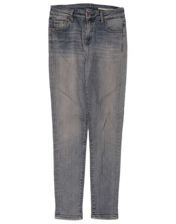 Jeans corti a vita alta da donna Zara EU 38 XS W26 L28 Blu