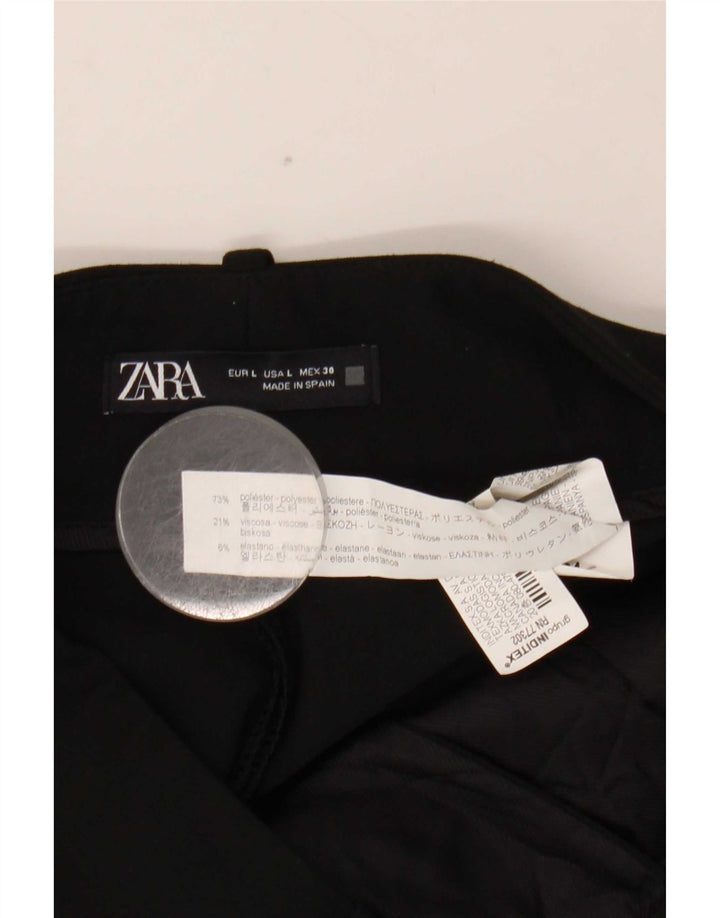 Pantaloni chino affusolati da donna Zara grandi W30 L27 poliestere nero