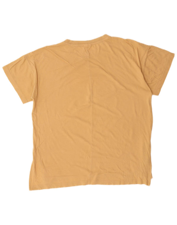 T-shirt grafica Reebok da donna Top UK 20/22 XL Cotone beige