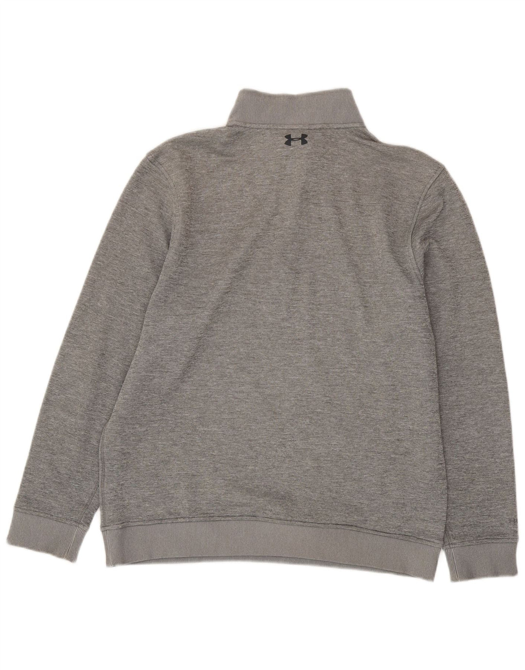 Felpa da uomo Under Armour Cold Gear con zip e collo, maglione grande grigio screziato