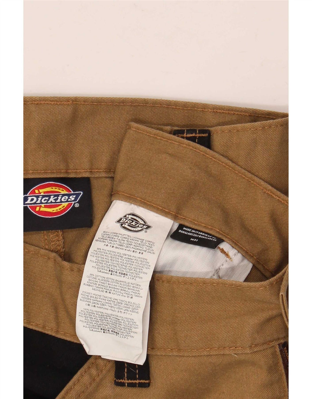 Pantaloncini cargo da uomo Dickies W31 Poliestere color block beige medio