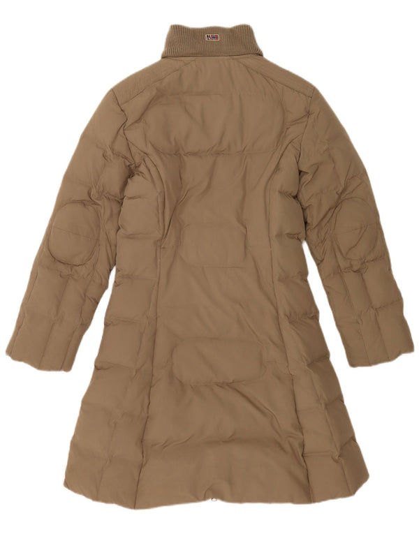 Cappotto imbottito da donna Napapijri UK 10 piccolo poliestere marrone