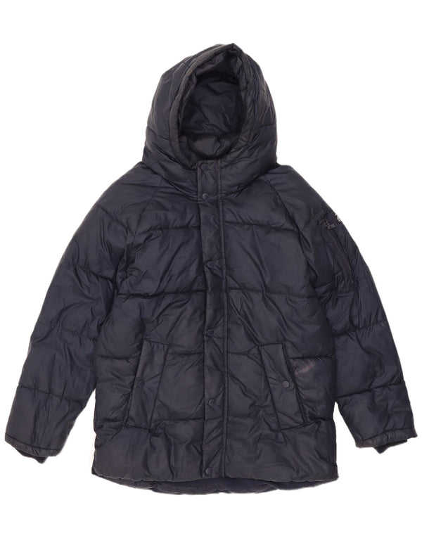 Giacca imbottita con cappuccio Zara per ragazzi 13-14 anni in poliestere blu navy