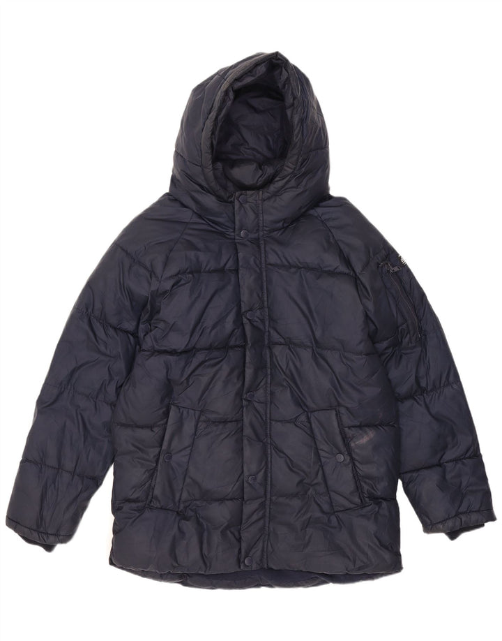 Giacca imbottita con cappuccio Zara per ragazzi 13-14 anni in poliestere blu navy