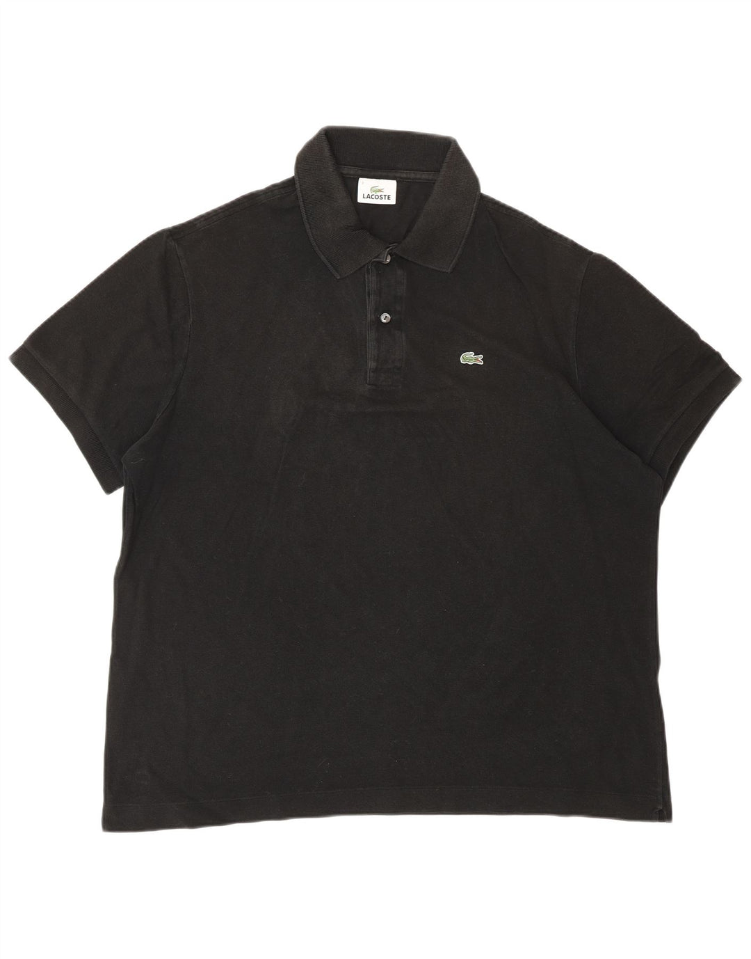 Polo da uomo Lacoste taglia 7 2XL cotone nero