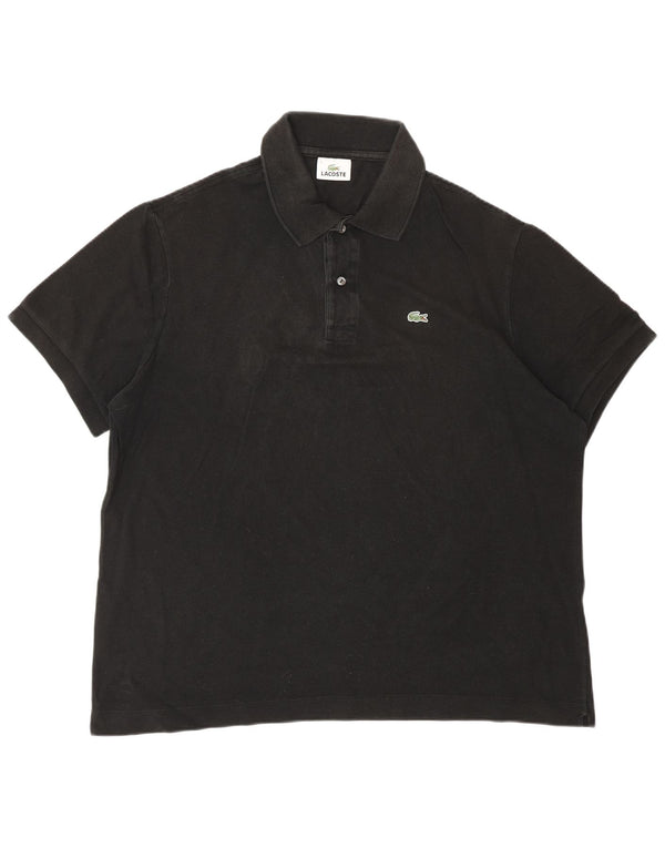 Polo da uomo Lacoste taglia 7 2XL cotone nero