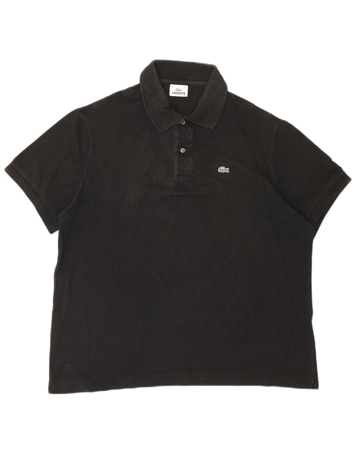 Polo da uomo Lacoste taglia 7 2XL cotone nero