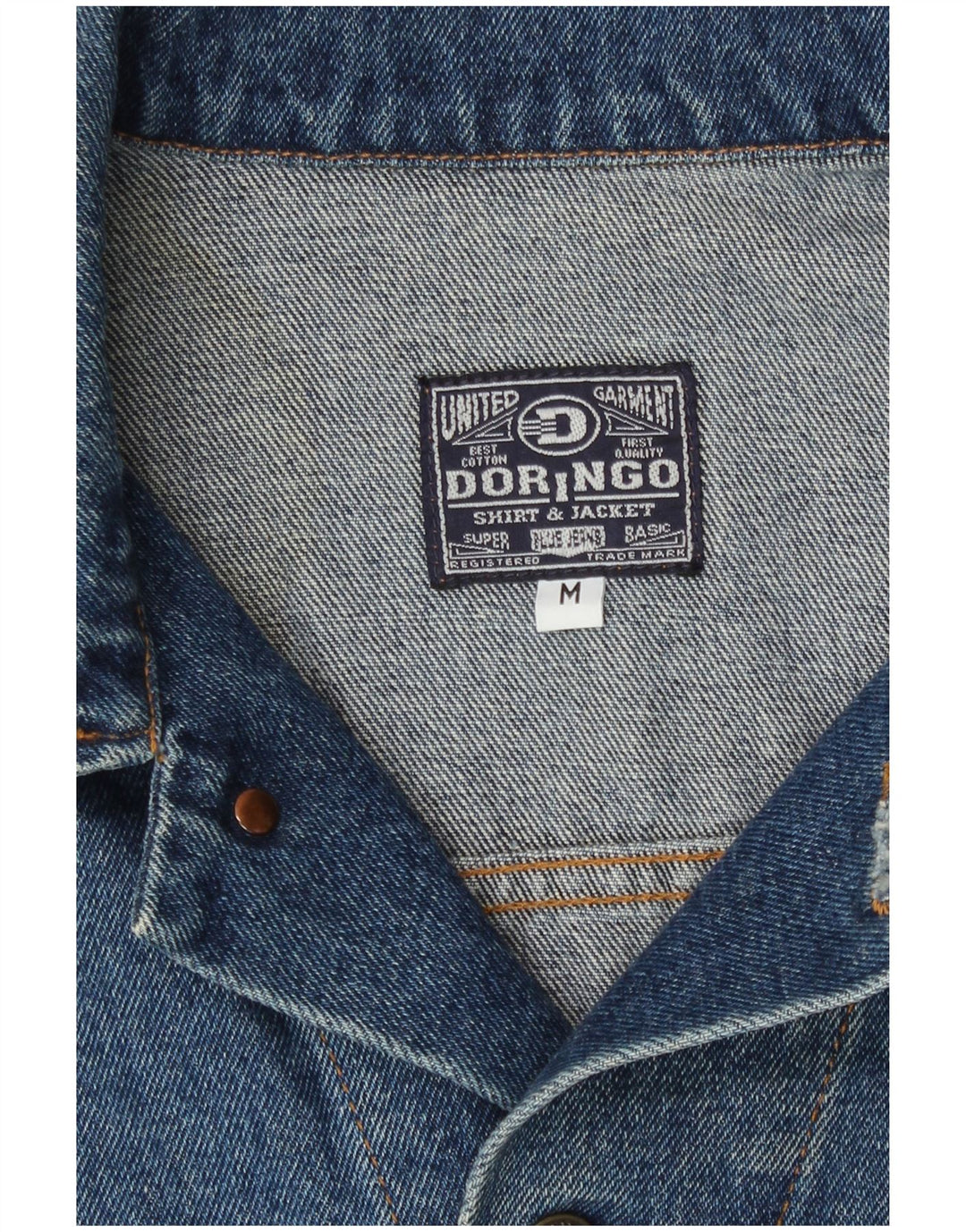 Giacca in denim da uomo Doringo UK 38 cotone blu medio