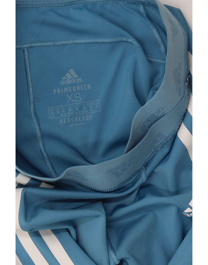 Leggings grafici Adidas da donna UK 4/6 XS Blu