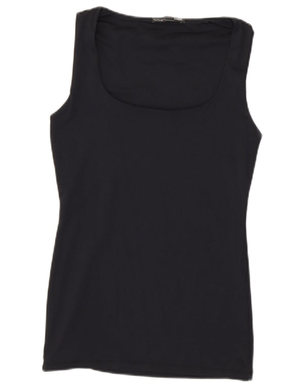 Canotta senza maniche da donna Zara UK 8 Small Blu Navy