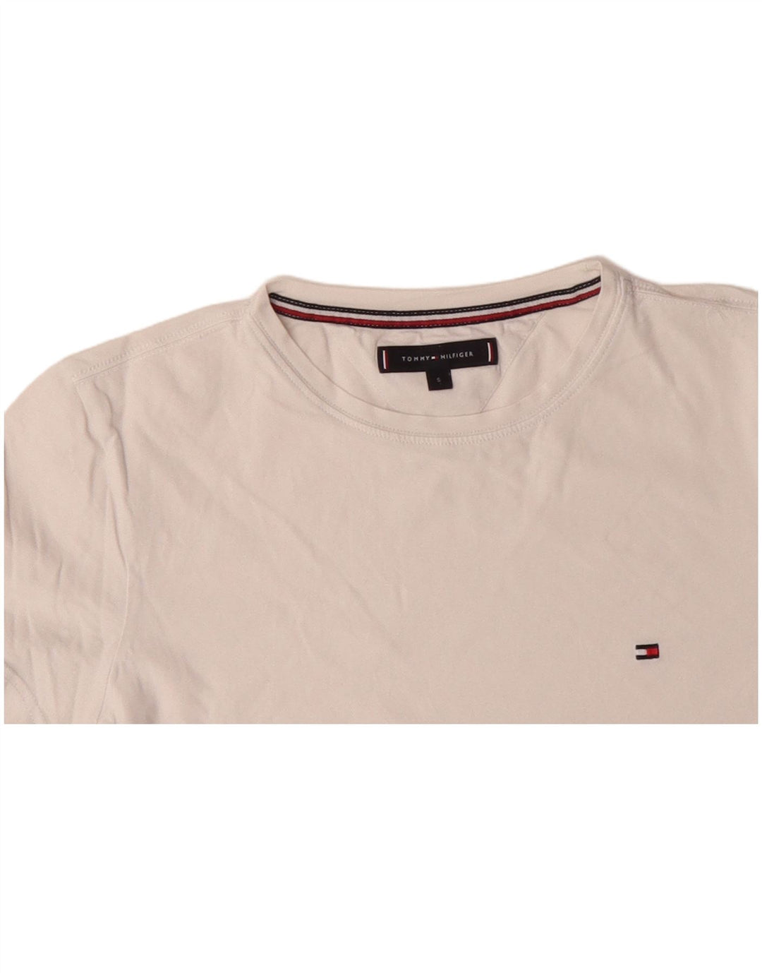 TOMMY HILFIGER T-shirt da uomo Top piccola in cotone bianco